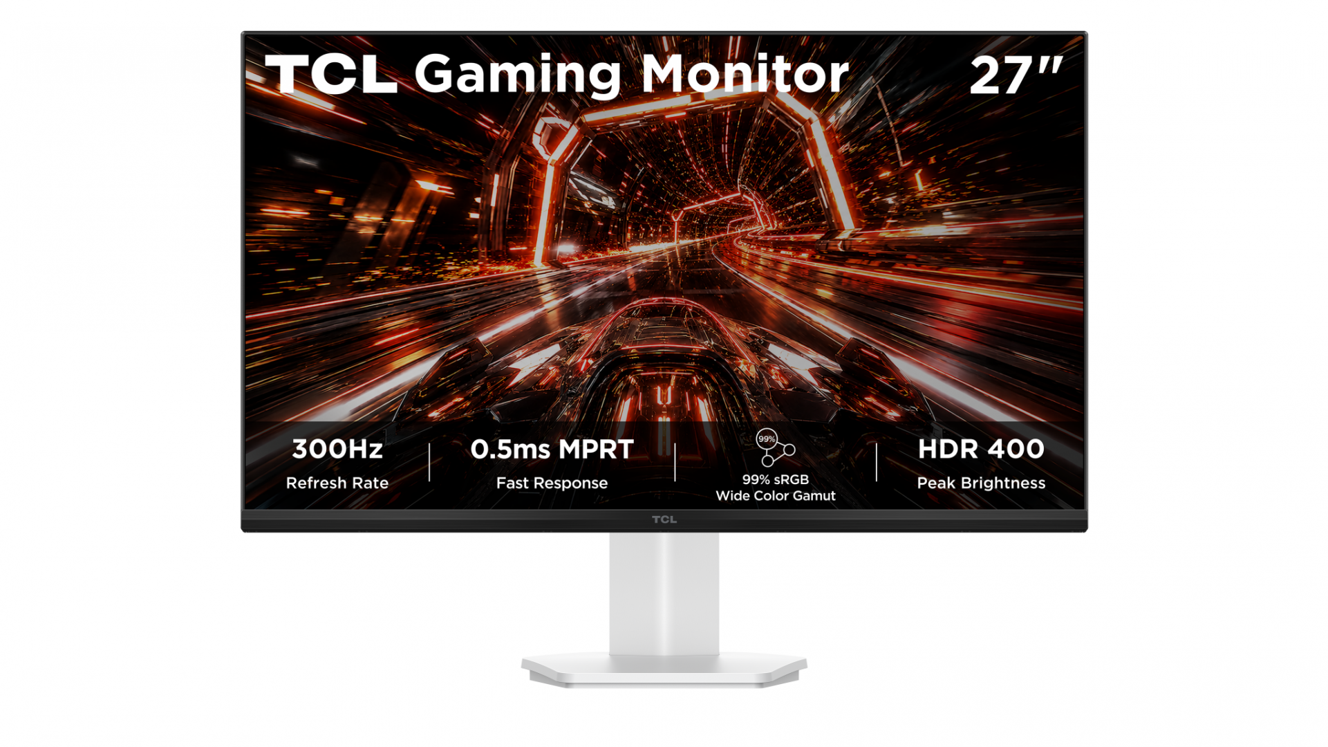 Monitor Gaming TCL 27P1AD, 27", 1920x1080 pixeli, White, 2 ani