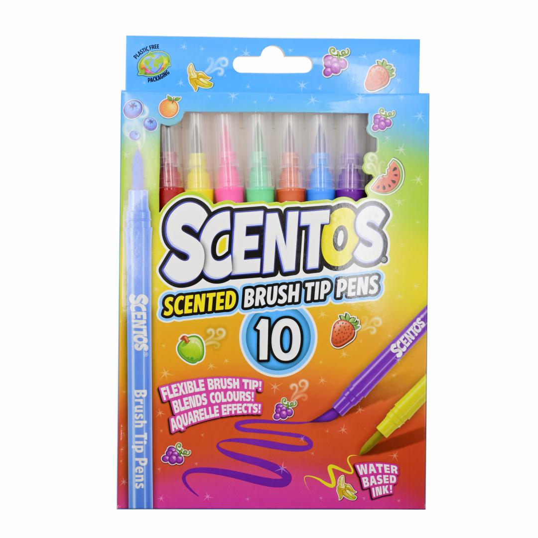 SET 10 MARKERE CU PENSULĂ, PARFUMATE, SCENTOS