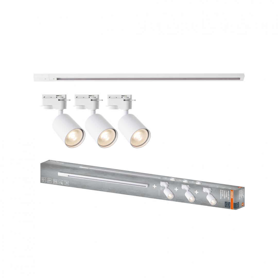 Sistem complet TRACKLIGHT OSRAM Elemental cu 3 proiectoare cu soclu