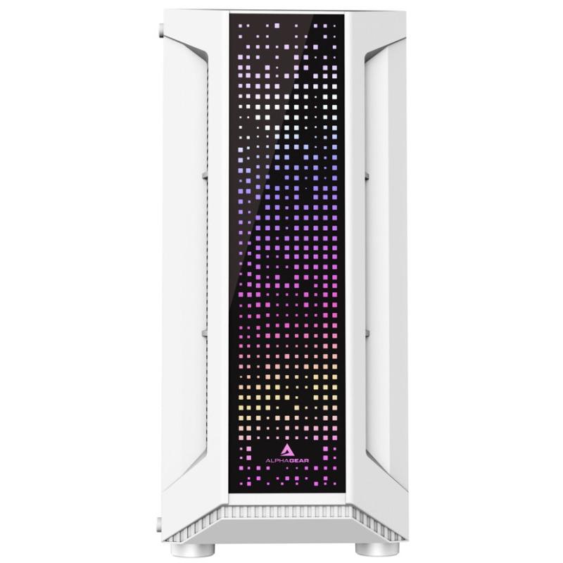 Carcasa ALPHAGEAR Trickster RGB, RGB, Mid Tower, White - imagine 3