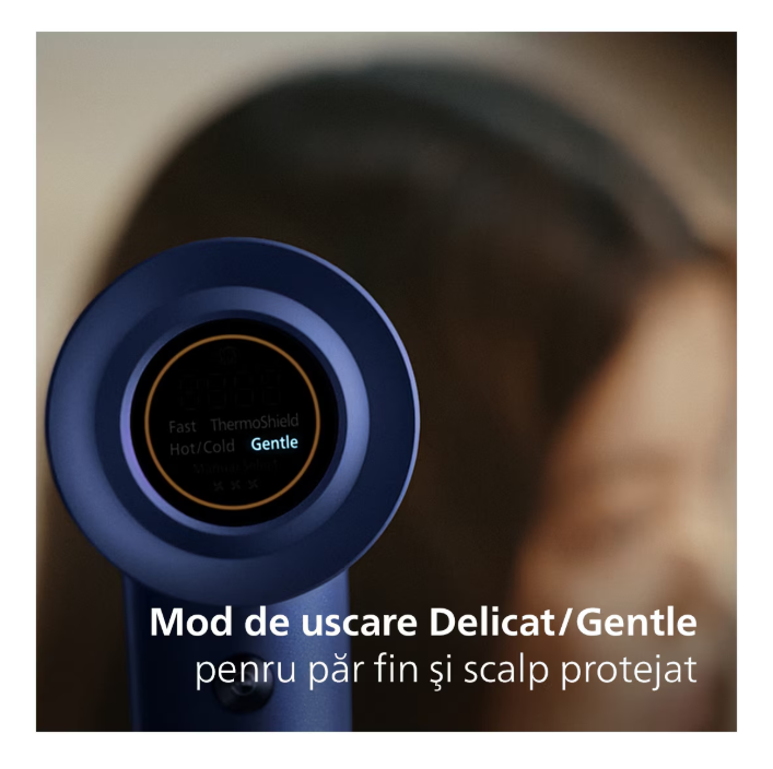 Uscator de par PHILIPS cu ThermoShield Advanced Seria 8000 BHD839/00, - imagine 4