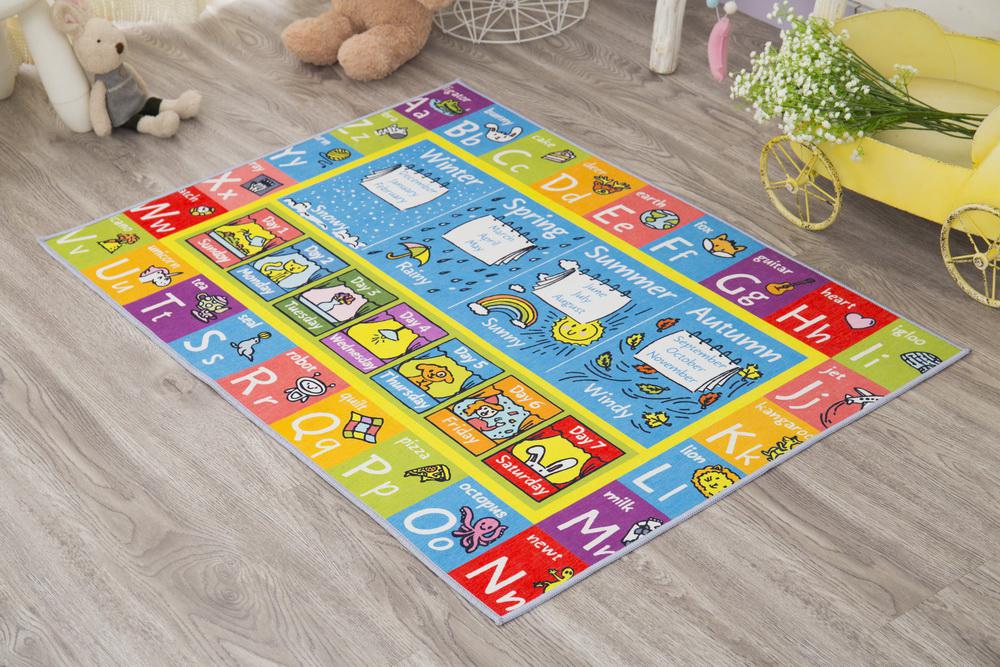 "Covor cu print digital 3D 70x140 cm Litere"
