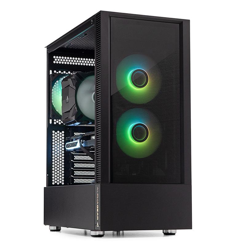 Carcasa ALPHAGEAR Tempest Glass ARGB, Mid Tower, Transparent - imagine 3