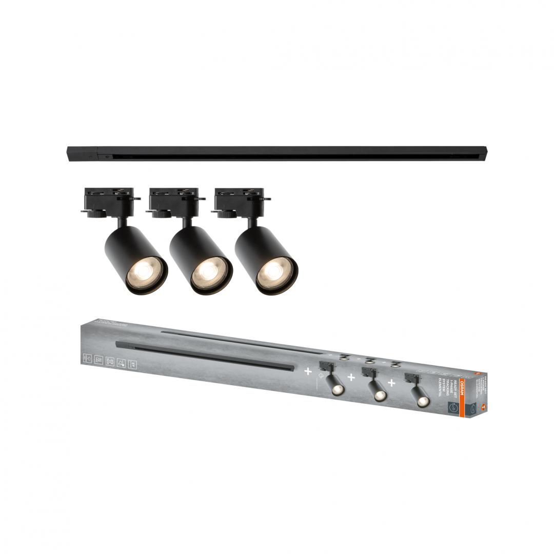 Sistem complet TRACKLIGHT OSRAM Elemental cu 3 proiectoare cu soclu