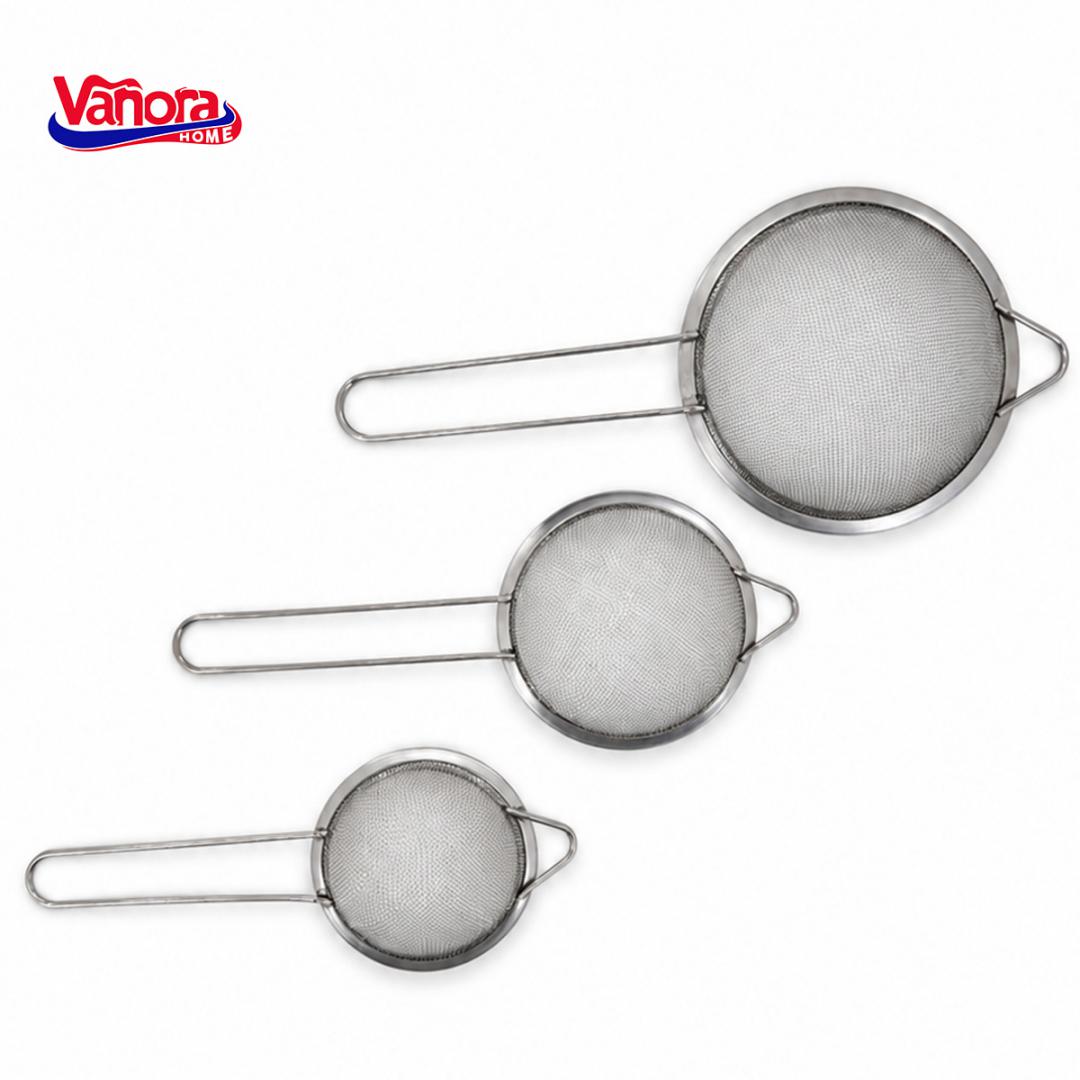 SET 3 STRECURATORI 8/10/12 CM, INOX, VANORA HOME - imagine 5