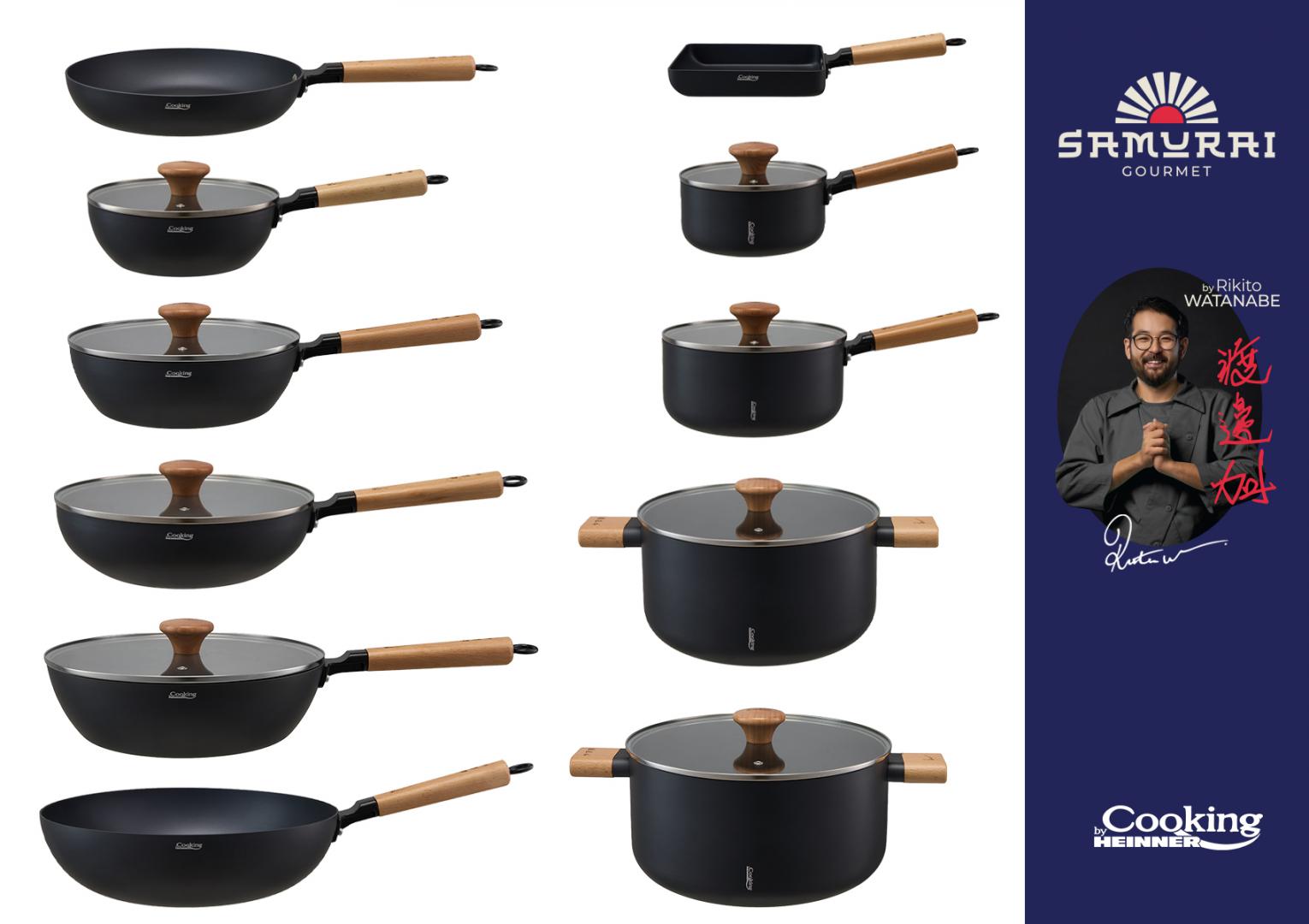 TIGAIE WOK+CAPAC 20X7 CM, RIKITO WATANABE, SAMURAI GOURMET, COOKING - imagine 7