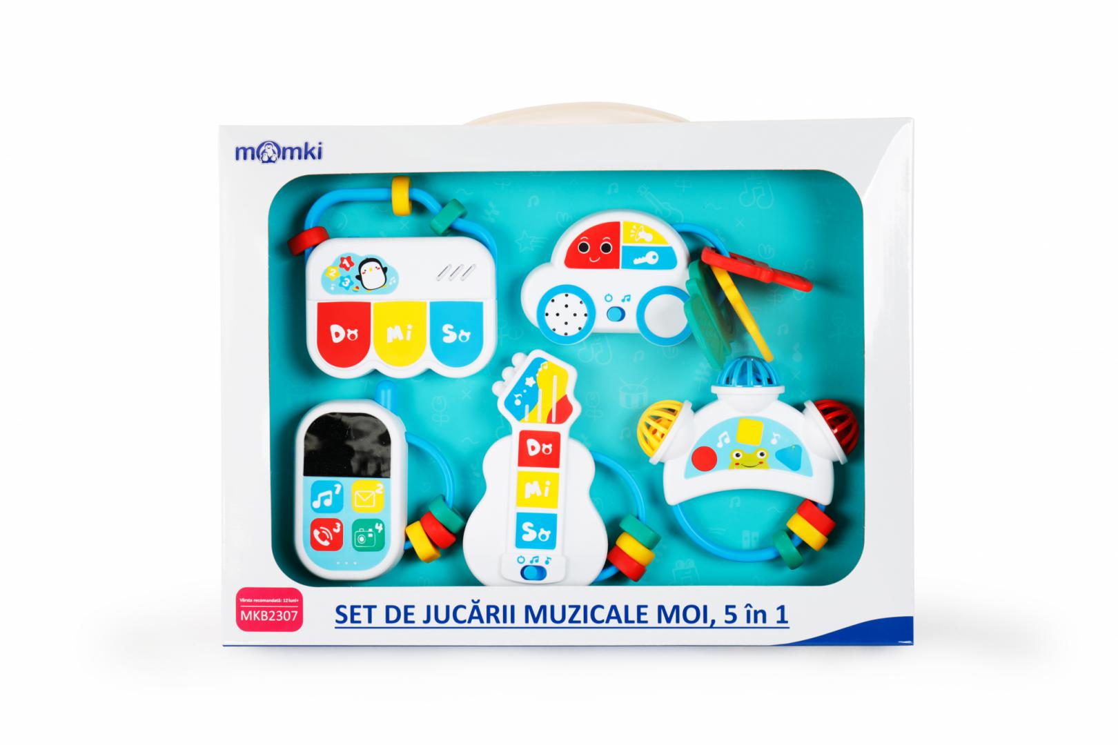 SET JUCARII MUZICALE BEBELUSI, 5IN1, JUCARIE TELEFON, JUCARIE CHITARA, JUCARIE