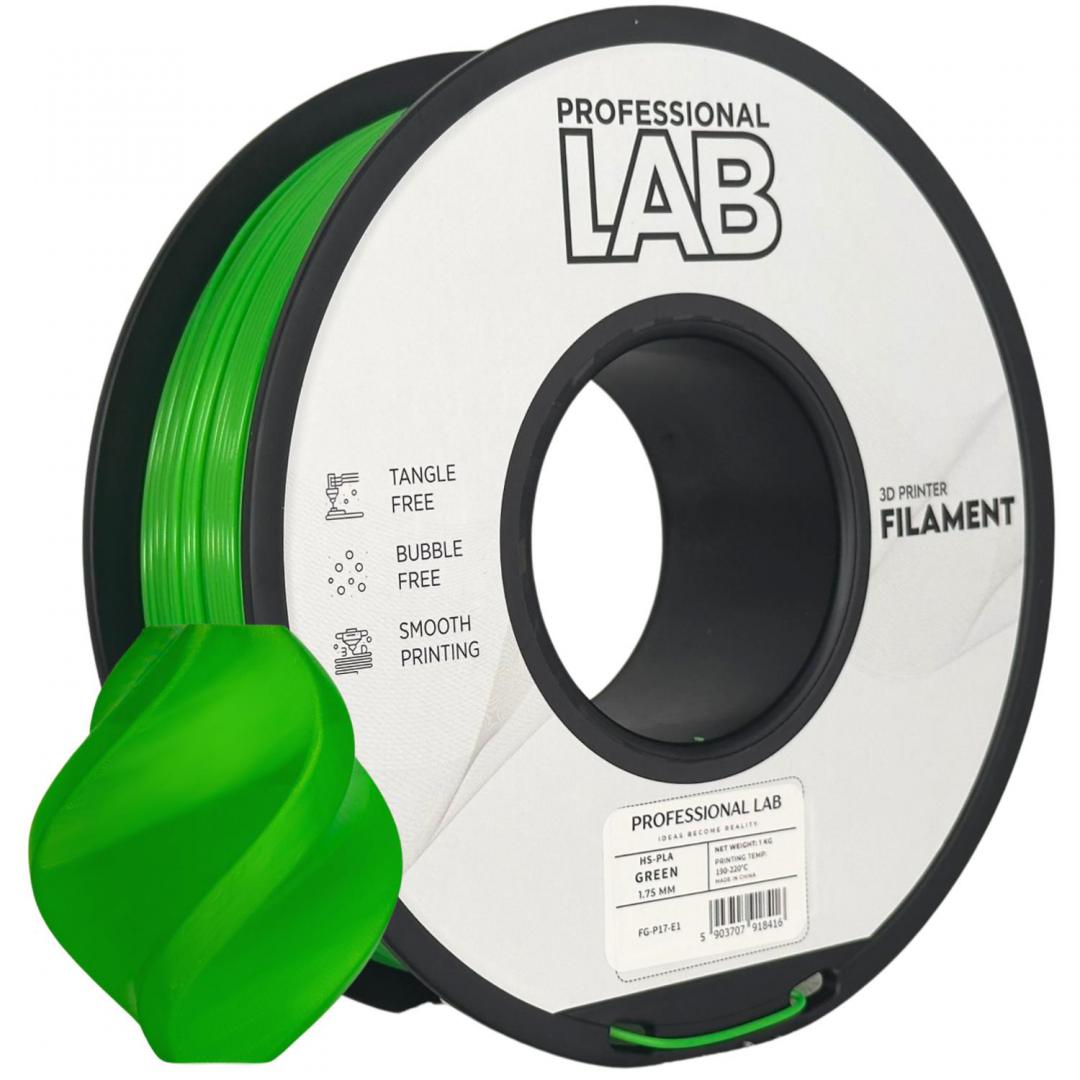 Filament 3D Proffesional Lab, Diamentru 1.75mm, Greutate: 1KG, Culoare: Verde,