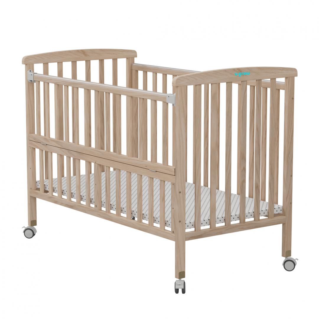 Patut din lemn bebe, +0 luni, 120x60 cm,  culoare