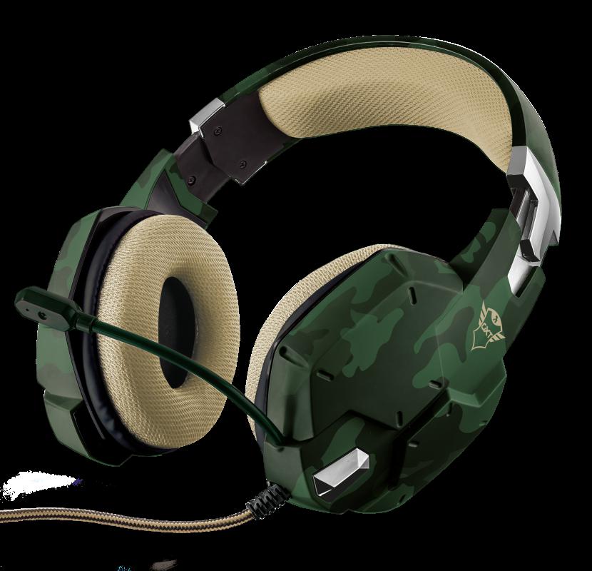 Casti cu microfon Trust GXT 322C Carus Gaming Headset, jungle