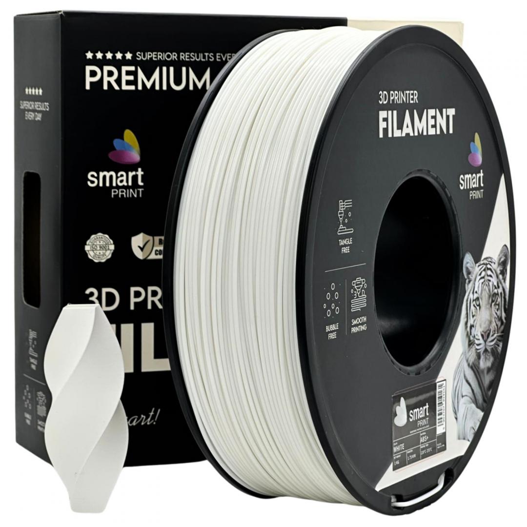 Filament 3D Smart Print, Diamentru 1.75mm, Greutate: 1KG, Culoare: Alb,