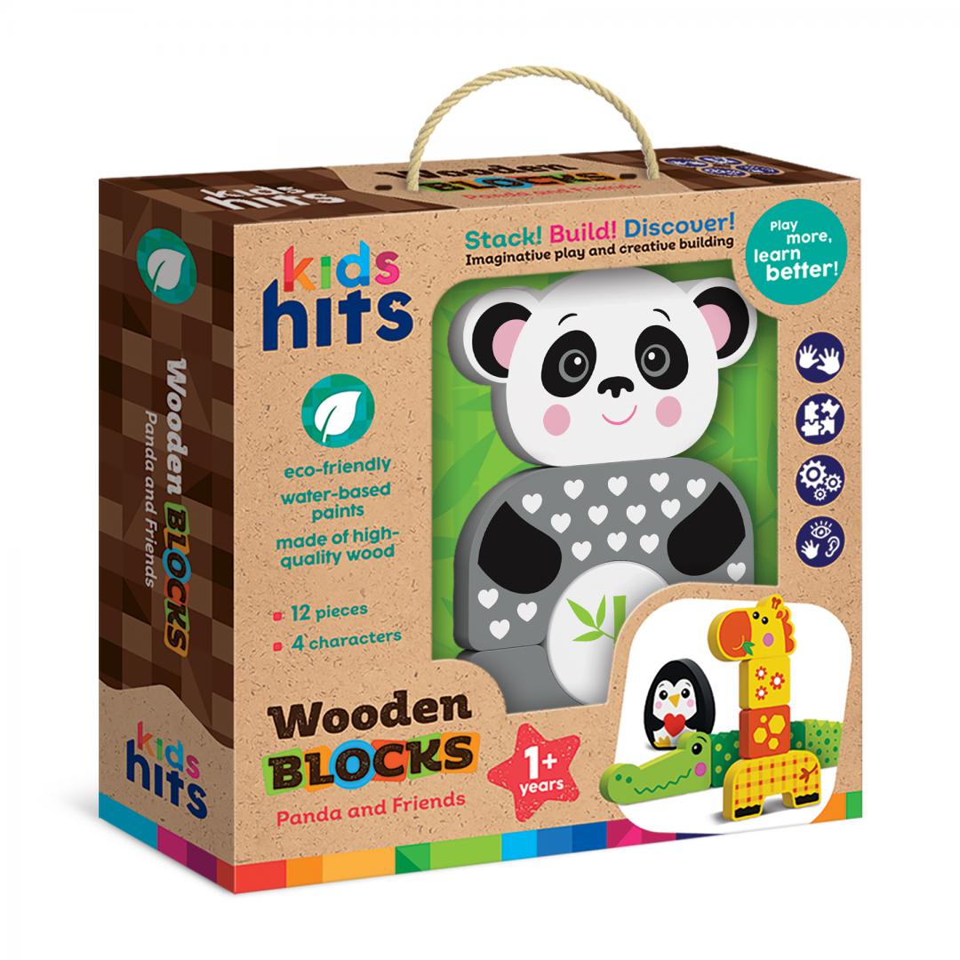 PANDA ȘI PRIETENII SAI, JUCARIE LEMN - imagine 3
