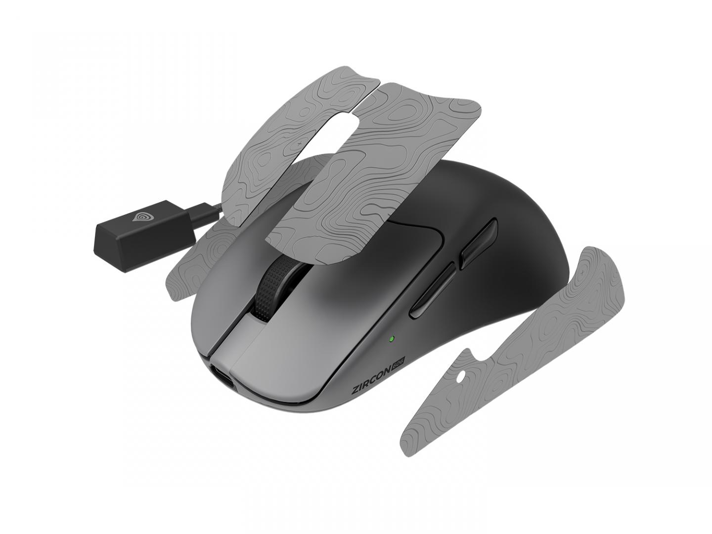 Mouse Genesis wireless Zircon 606, rezolutie 26000DPI, senzor Pixart PAW3395, - imagine 2