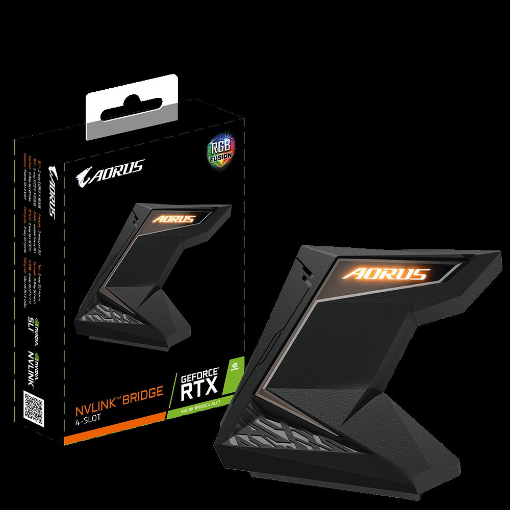 AORUS NVLINK BRIDGE, 4x PCI-E SLOT, Supports 2 way SLI