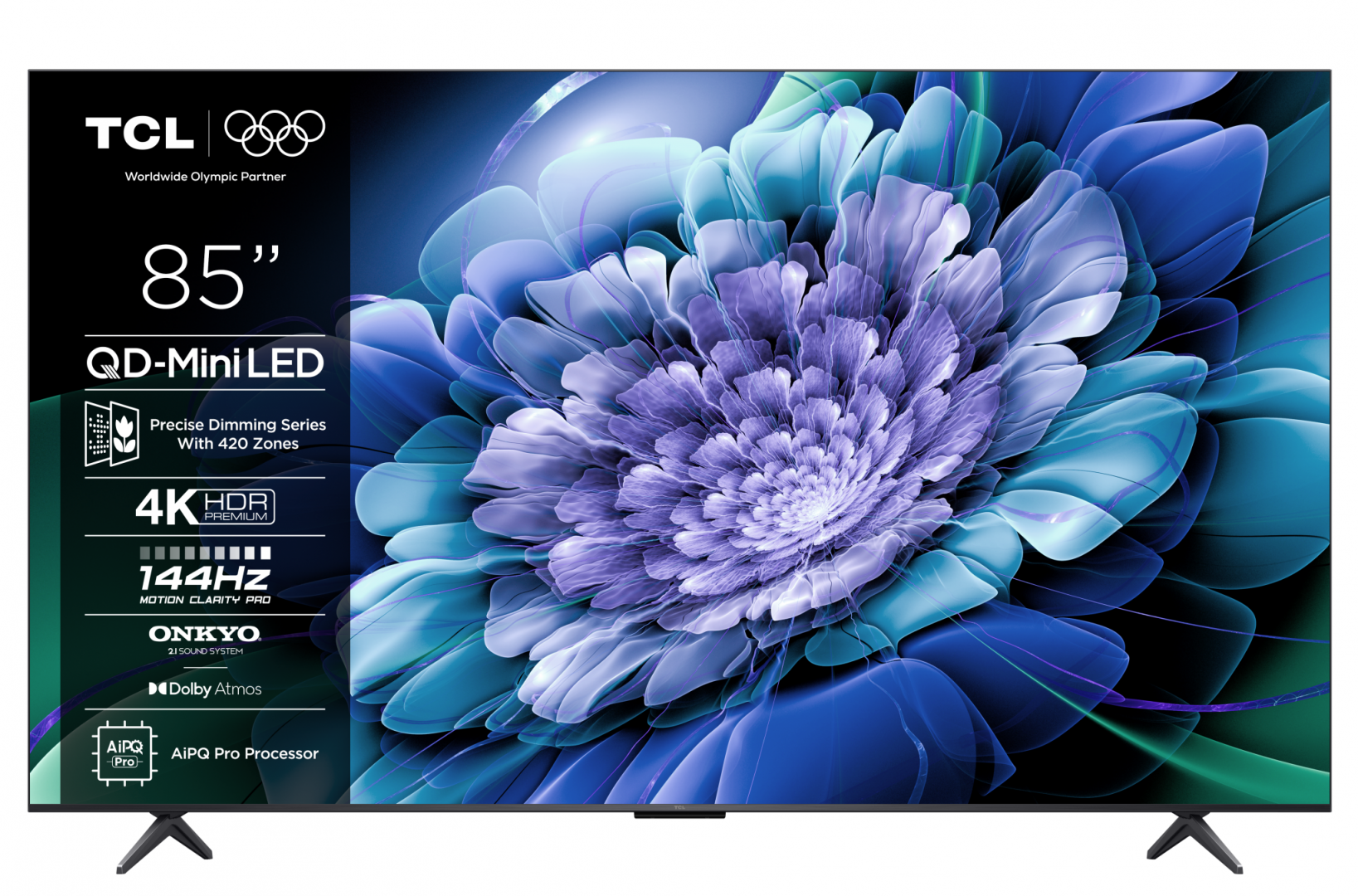 Televizor TCL QD-MiniLED 85C61K, 215 cm, Smart Google TV, 4K