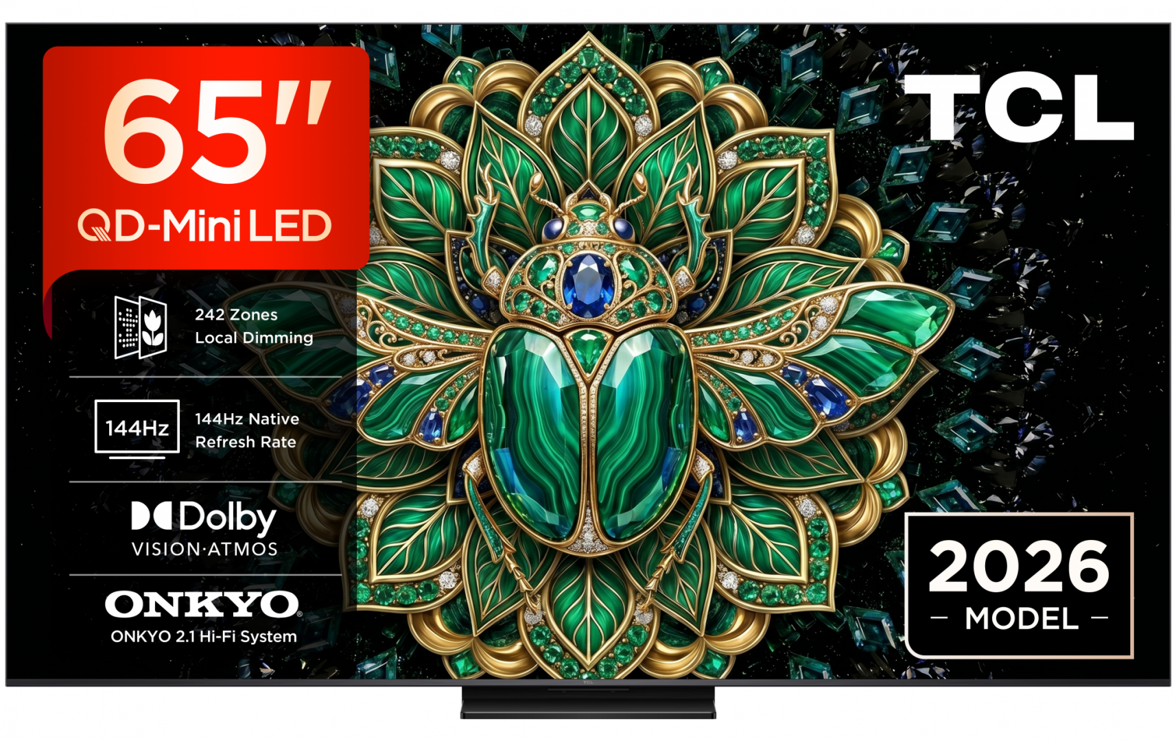 Televizor QD-MiniLED TCL 65MQLED75L, 164 cm, Smart Google TV, 4K