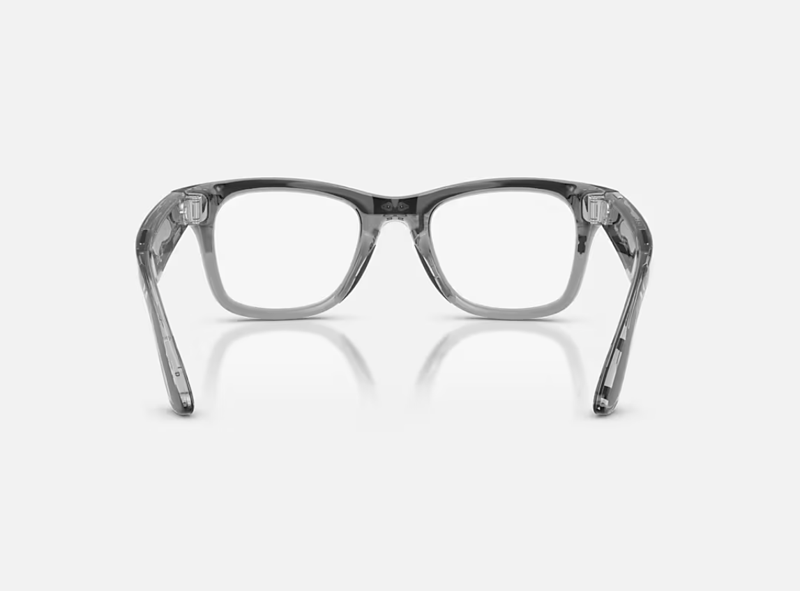 Ray-Ban Meta Wayfarer Gen 2 AI Glasses Shiny Transparent Grey/Sapphire - imagine 6