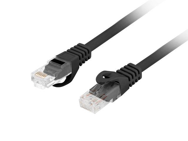Patch cord Cat.6 UTP LSZH Cu 0,25 m negru, Fluke