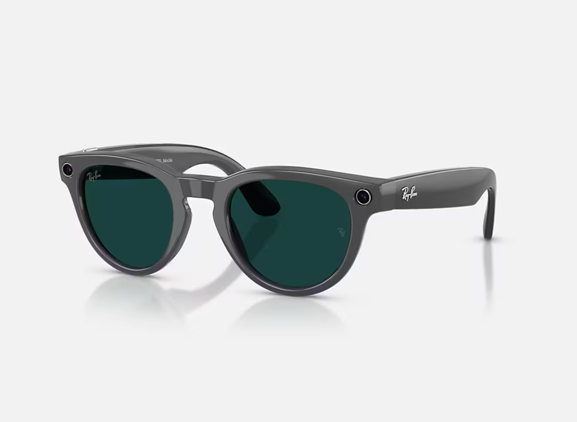 Ray-Ban Meta Headliner Gen 2 AI Glasses Shiny Asteroid Grey/Clear/Emerald - imagine 2
