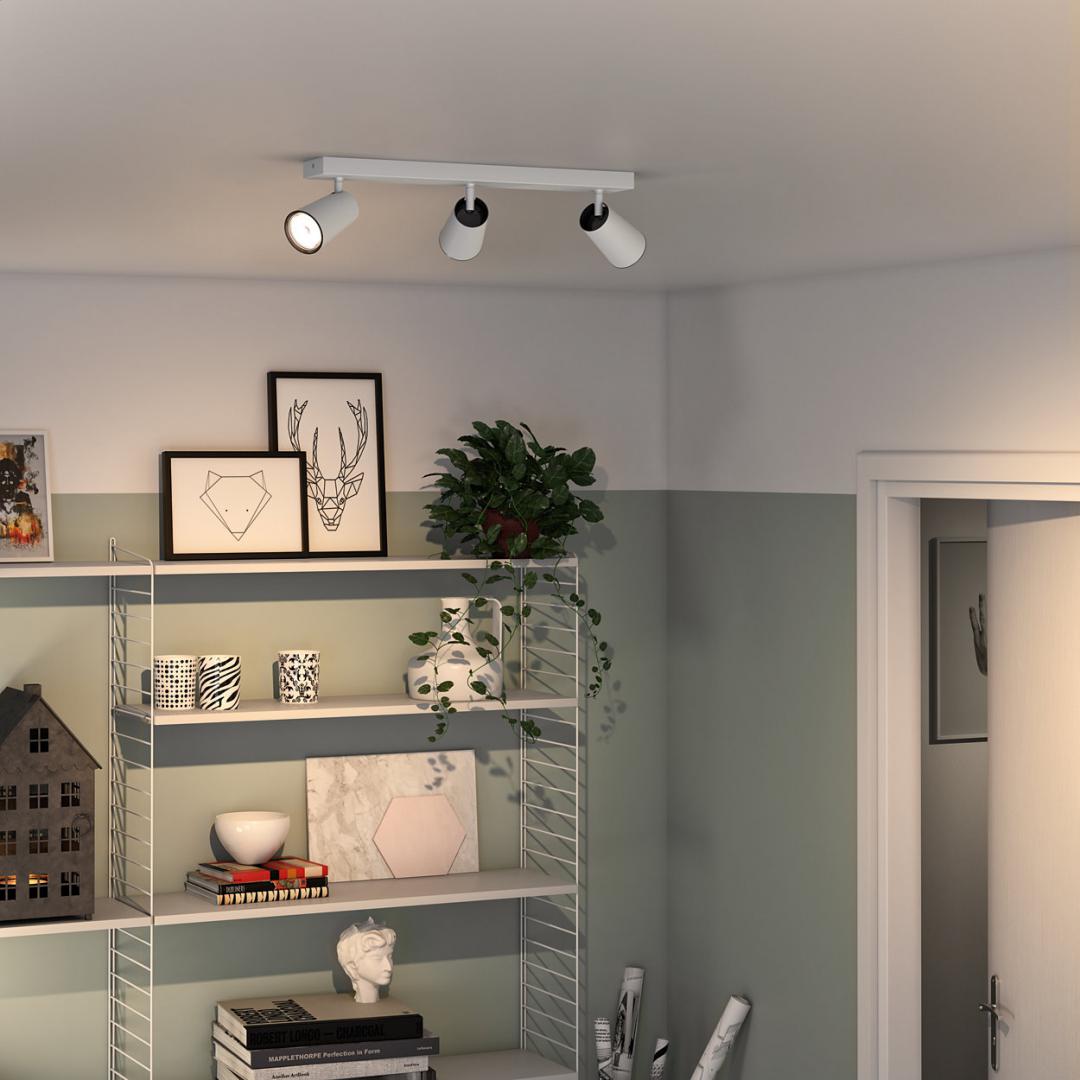 Spot LED Philips myLiving Paisley, 3xGU10, 5.5W, IP20, Metal, Alb - imagine 3