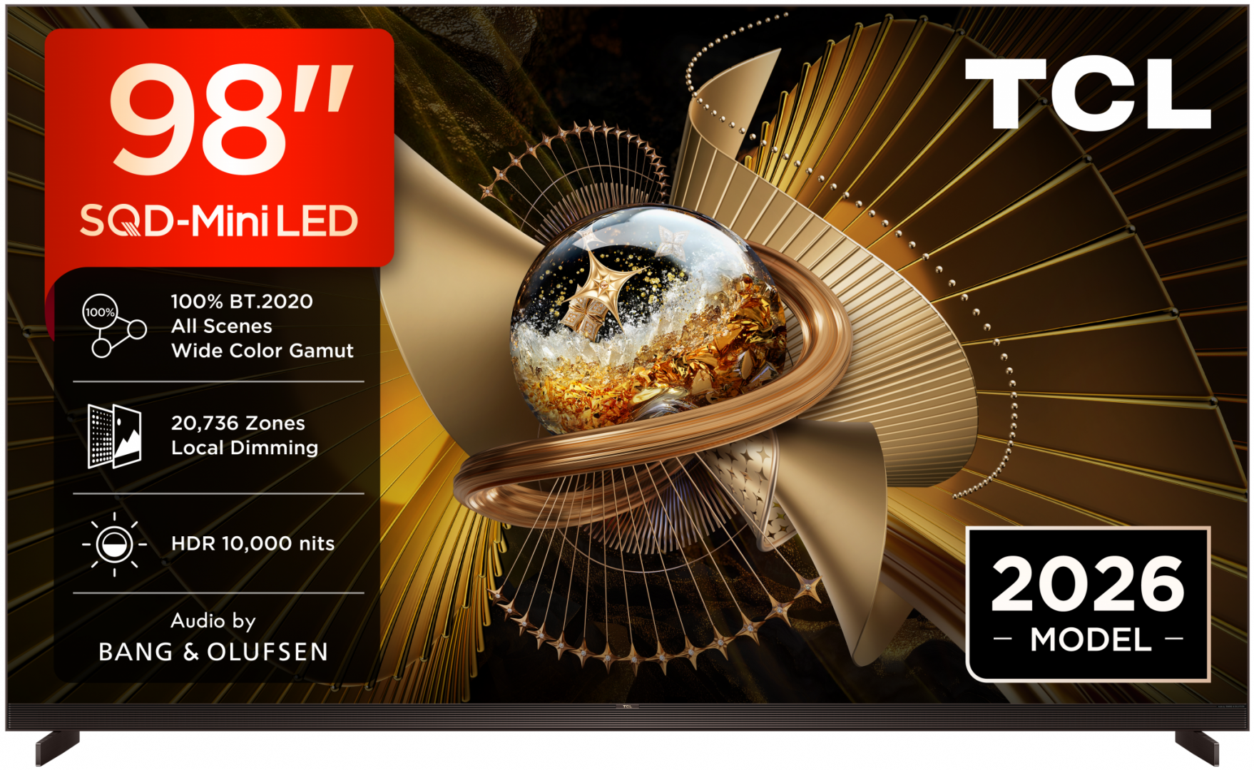 Televizor TCL SQD-MiniLed 98X11L, 248 cm, Smart Google TV, 4K