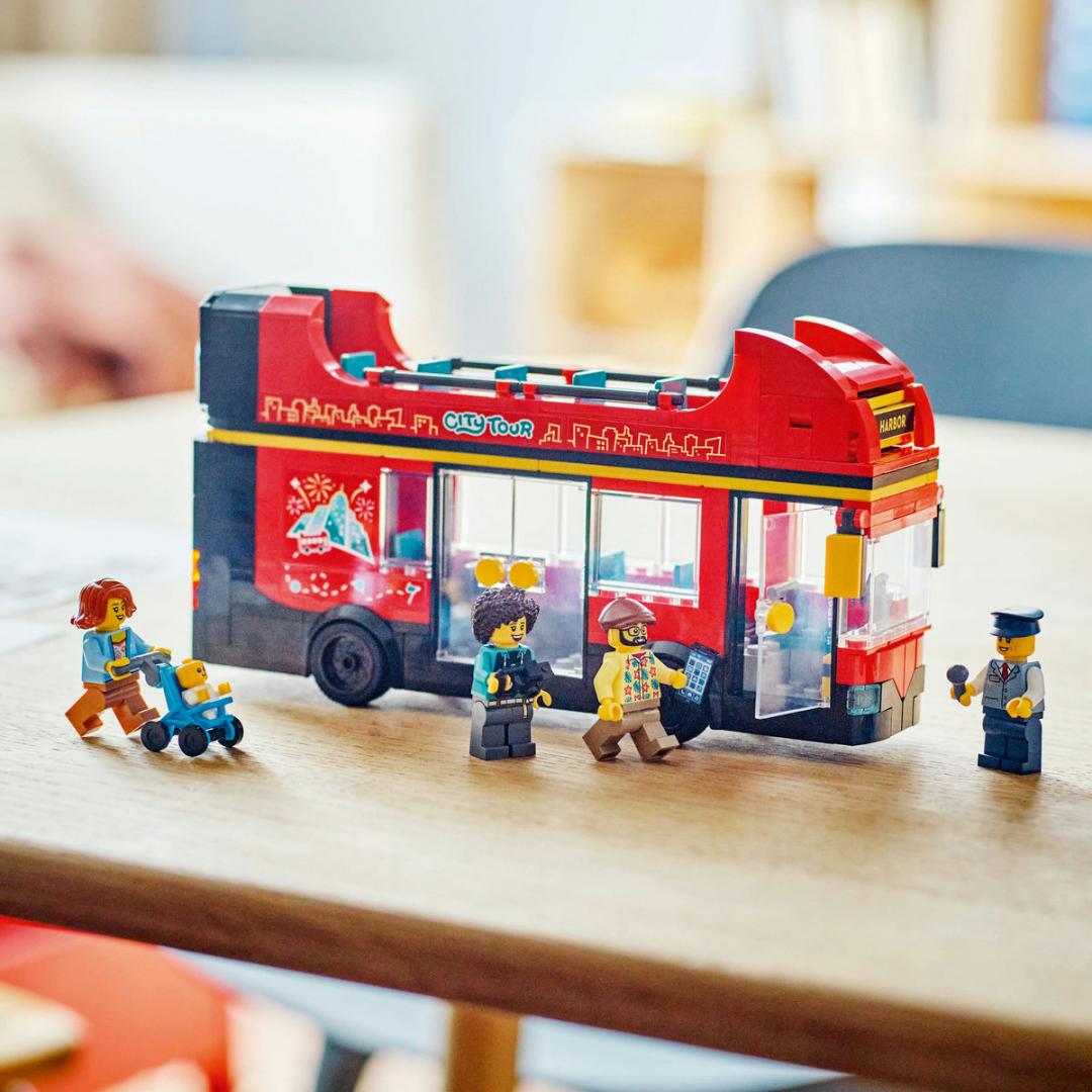 AUTOBUZ TURISTIC ROSU CU ETAJ LEGO 60407 - imagine 6