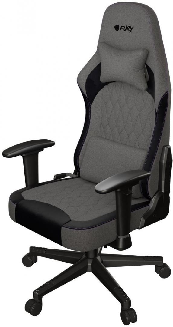 Scaun gaming FURY SHINAI S8, material fabric, reglabil pe inaltime, - imagine 3