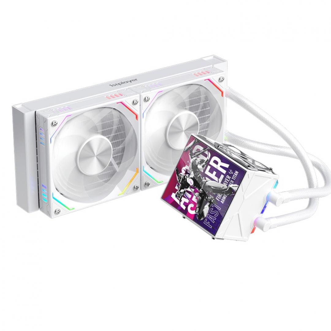 Cooler Procesor 1stPlayer FT 240-wh, Lichid, 12 cm, 2 ventilatoare,