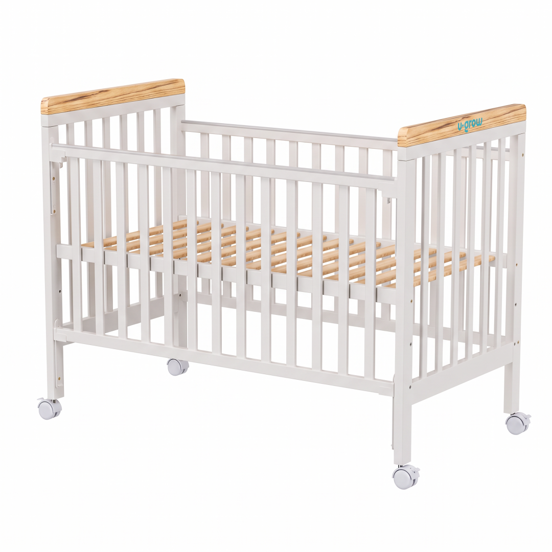 Patut din lemn bebe, +0 luni, 120x60 cm,  culoare