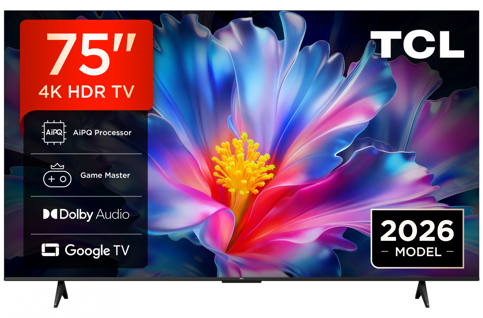 Televizor TCL LED 75P6L, 189 cm, Smart Google TV, 4K
