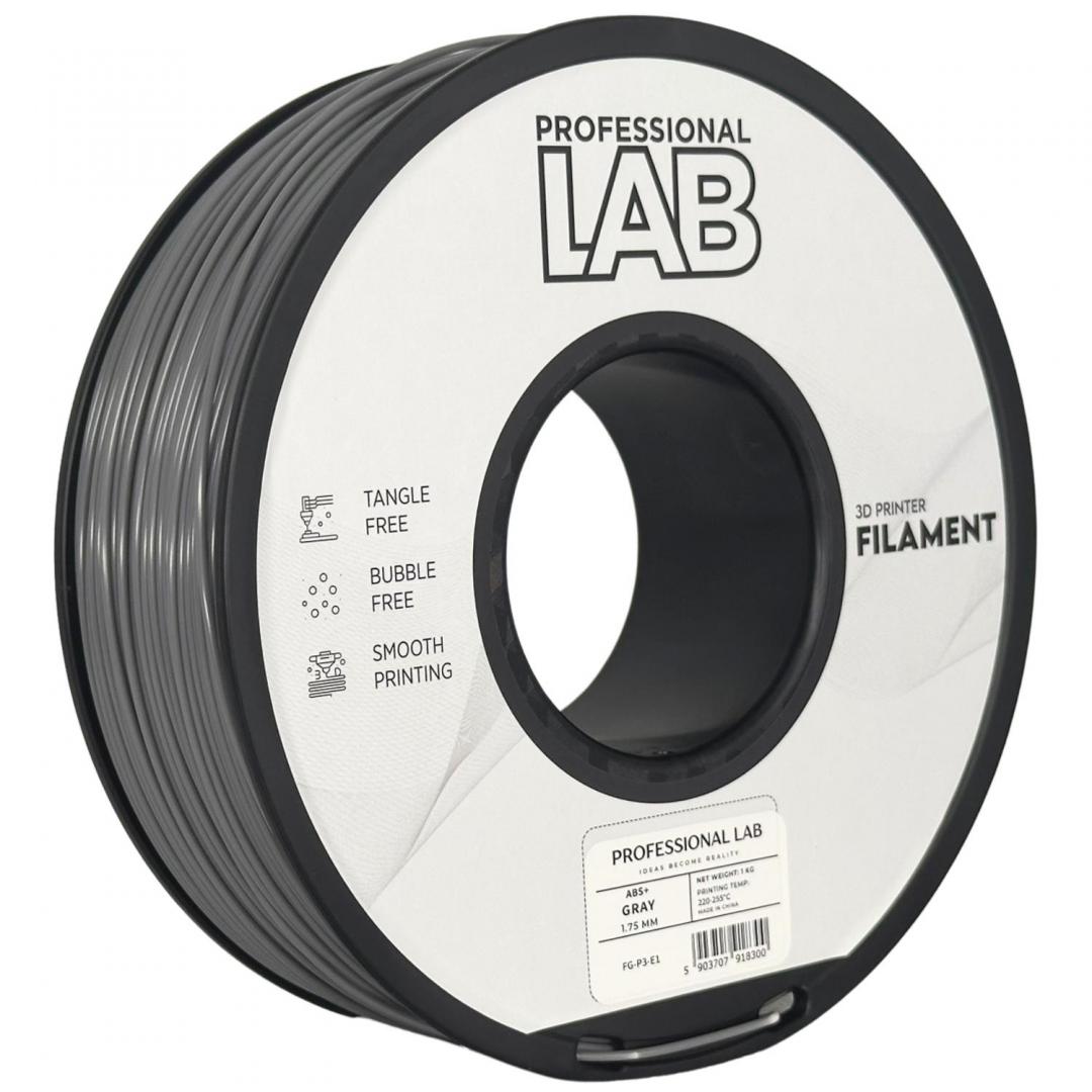 Filament 3D Proffesional Lab, Diamentru 1.75mm, Greutate: 1KG, Culoare: Gri,