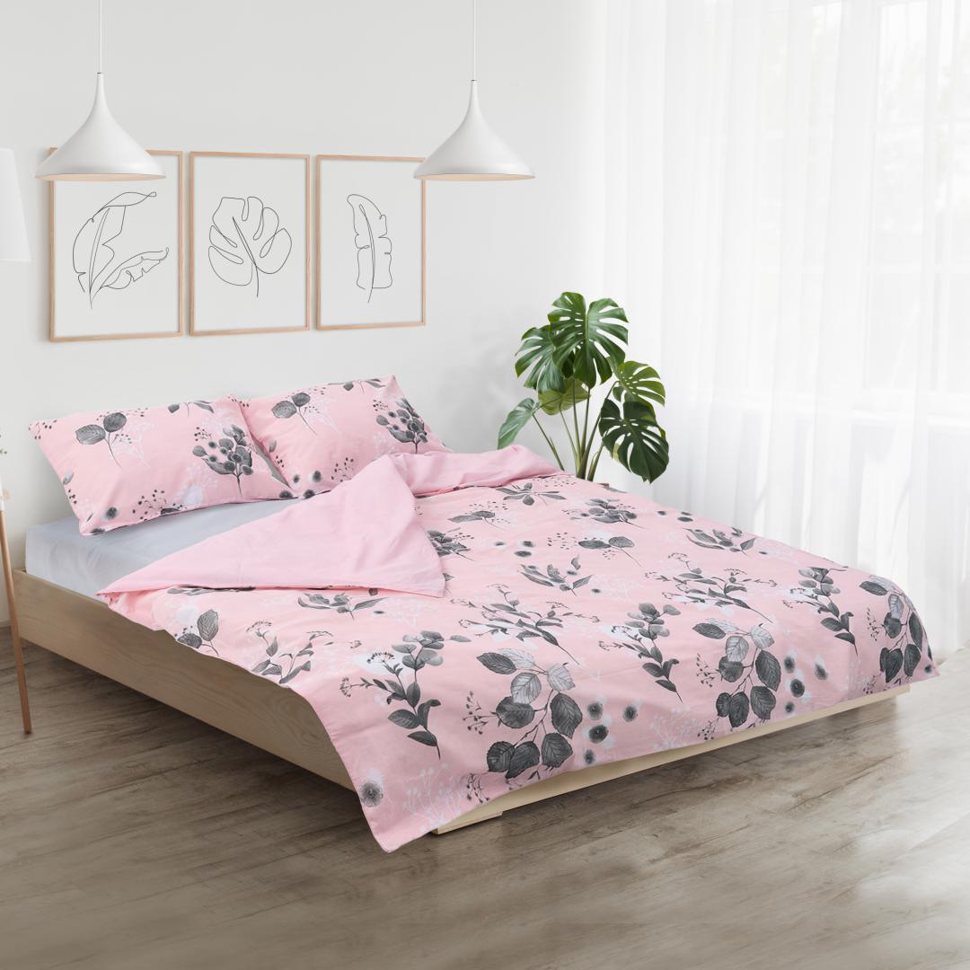 Lenjerie Dubla BBC 4 piese, 132TC - Rose - Image 4