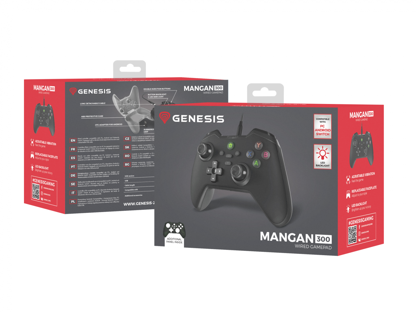Controller cu fir Genesis Mangan 300, interfata USB, 19 butoane, - imagine 15