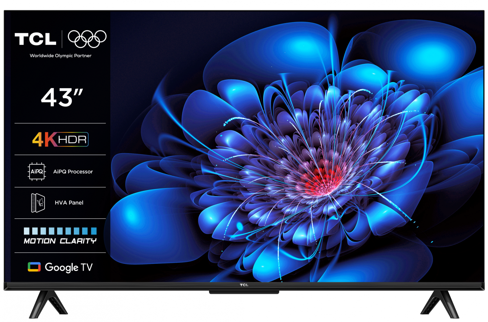 Televizor LED TCL 43P69K, 109 cm, 4K, Smart Google TV