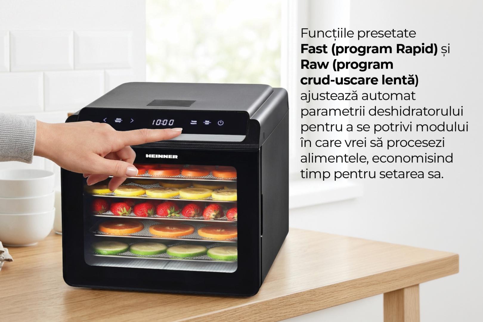DESHIDRATOR FRUCTE SI LEGUME HEINNER NATUREDRY HFD-KD600BK - imagine 7