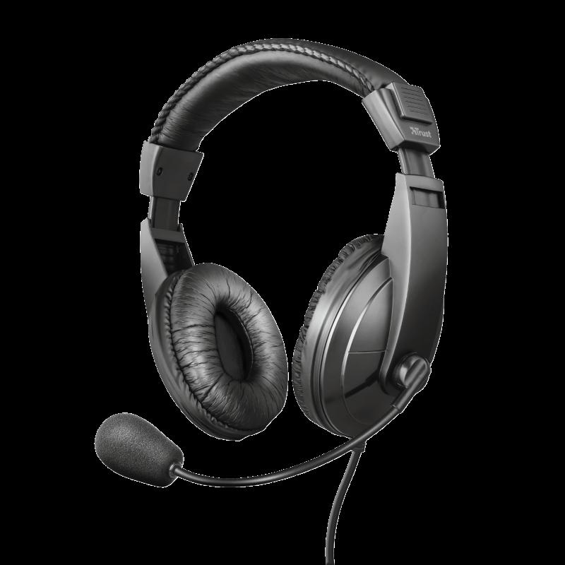 Casti cu microfon Trust Quasar, negru