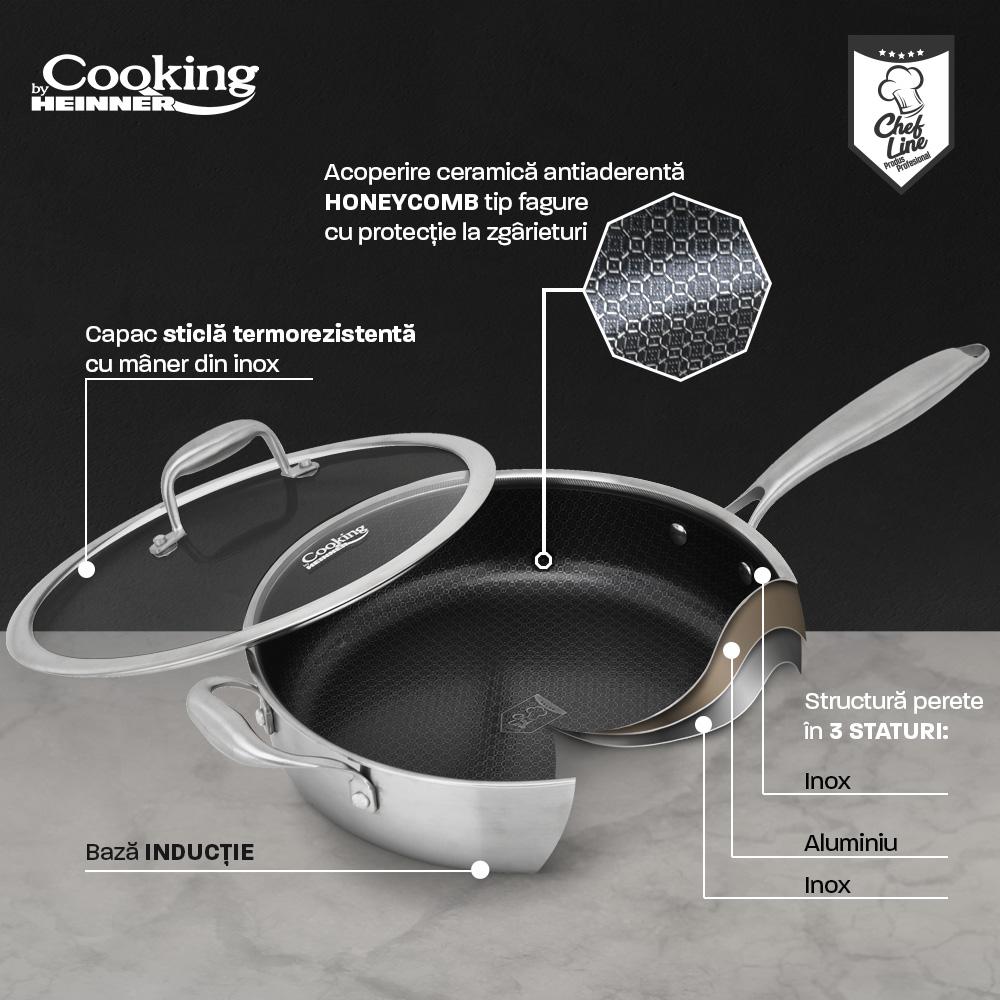 TIGAIE ADANCA+CAPAC, 24x6.5 CM, TITANIUM3, COOKING BY HEINER - imagine 8