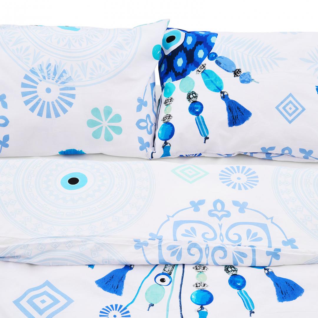 Lenjerie kingsize, bumbac,132 TC, Paros - imagine 3