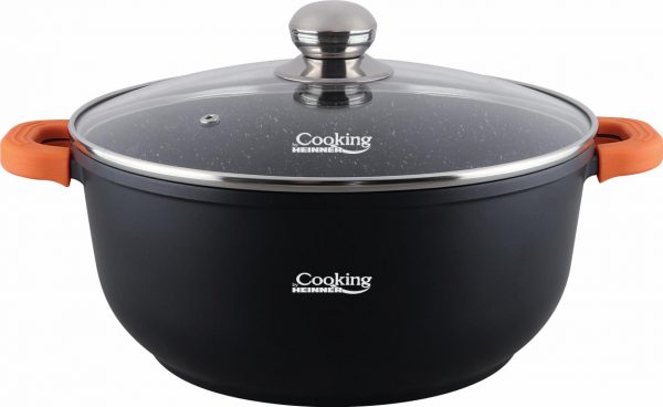 SEMIOALA ALUMINIU TURNAT+CAPAC, 40x17.5 cm, 18.5 L, DARK LINE, COOKING