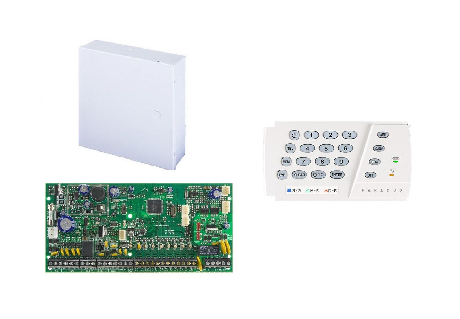 Centrala Paradox SP6000; 8 intrări de zonă sau 16 cu