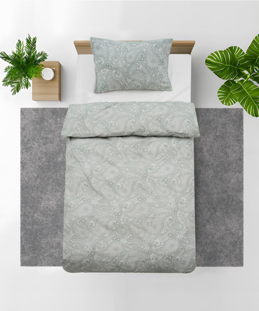 Set de pat single bumbac, 92 gsm,Paisley