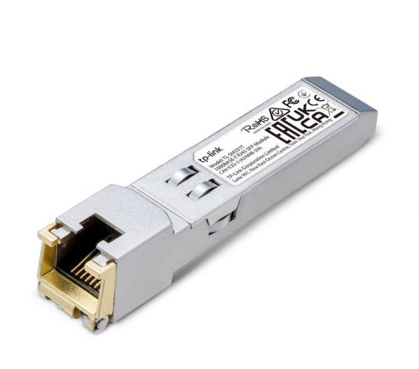 "1000BASE-T RJ45 SFP Module SPEC: 1000Mbps RJ45 Copper Transceiver, Plug