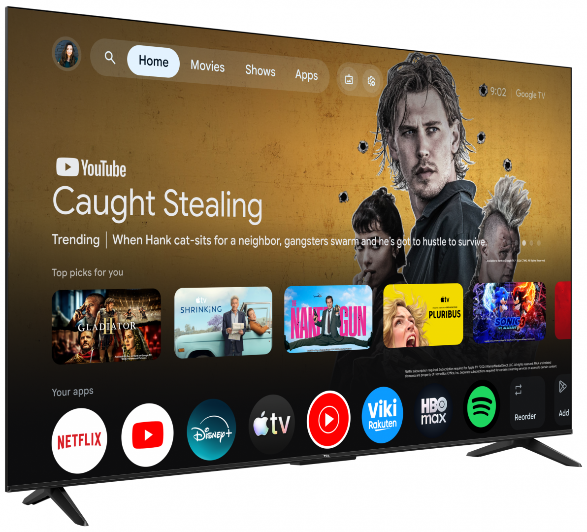 Televizor TCL LED 65P6L, 164 cm, Smart Google TV, 4K - imagine 3