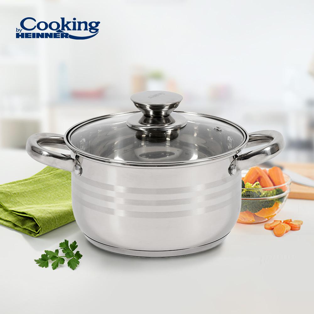 SEMIOALA INOX + CAPAC 20x12.5 CM, 3.6 L, COOKING BY - imagine 3