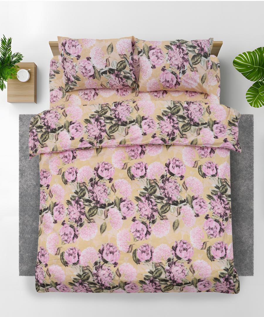 Set de pat king size bumbac,92 gsm,Peony - imagine 3
