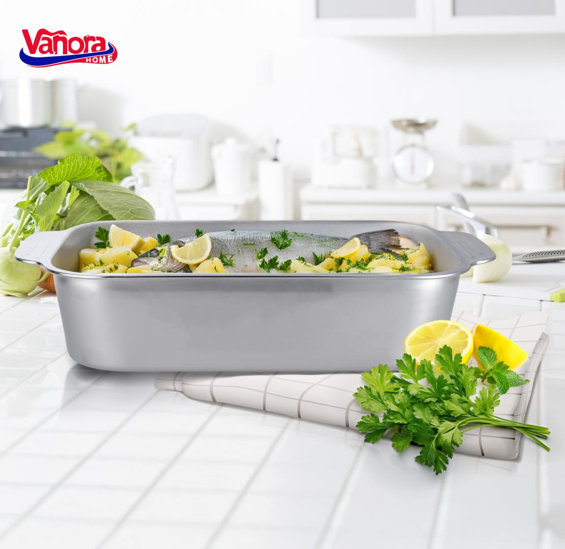 TAVA INOX 41x24.5x8.5 CM, LORA, VANORA HOME - imagine 3