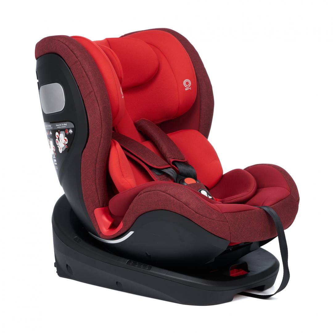 Scaun auto rotativ 360 gr cu Isofix, Rosu, U-Grow - imagine 5