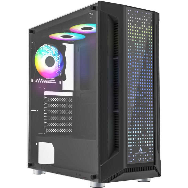 Carcasa ALPHAGEAR Trickster RGB, Mid Tower, Black - imagine 3