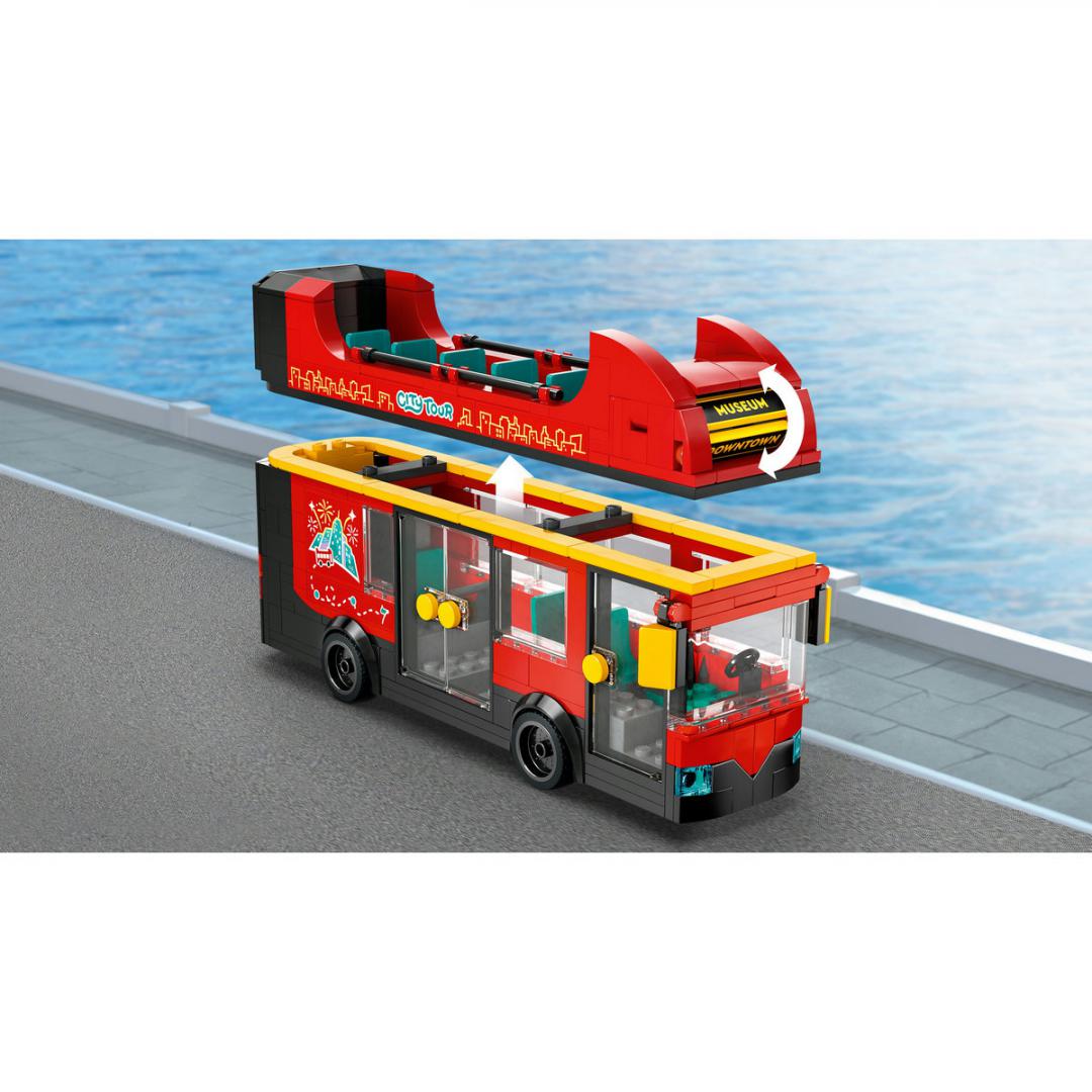 AUTOBUZ TURISTIC ROSU CU ETAJ LEGO 60407 - imagine 13