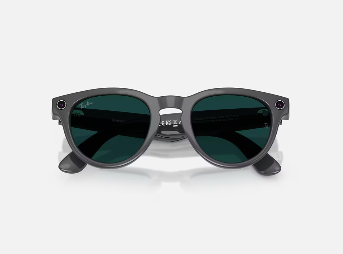 Ray-Ban Meta Headliner Gen 2 AI Glasses Shiny Asteroid Grey/Clear/Emerald - imagine 4